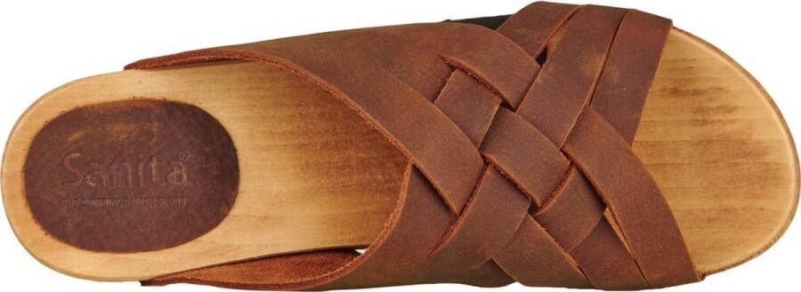 Sanita Comfortwear Sanita Clogs Damen Sandale Wood-Salto Sport Flex Sandal Chestnut