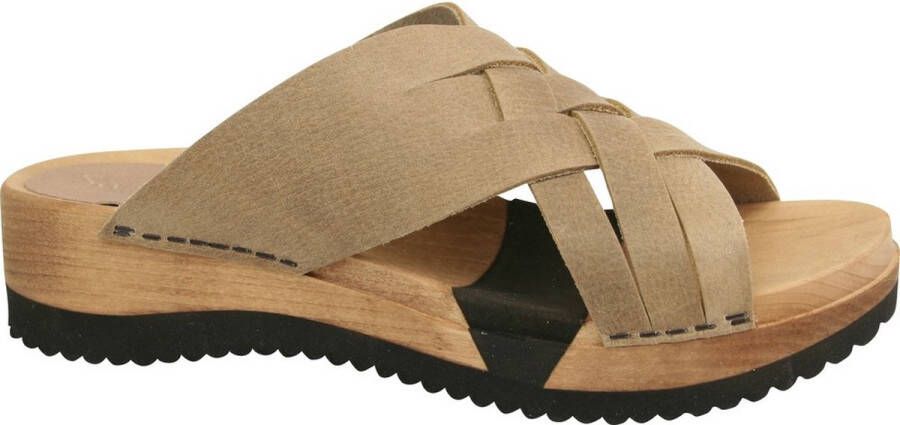 Sanita Comfortwear Sanita Clogs Damen Sandale Wood-Salto Sport Flex Sandal Nature