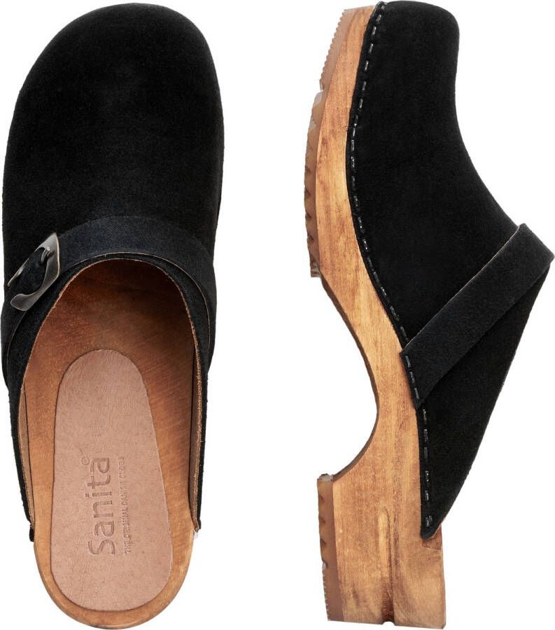 Sanita Comfortwear Sanita Damen Offener Clog Wood-Hedi Open Black