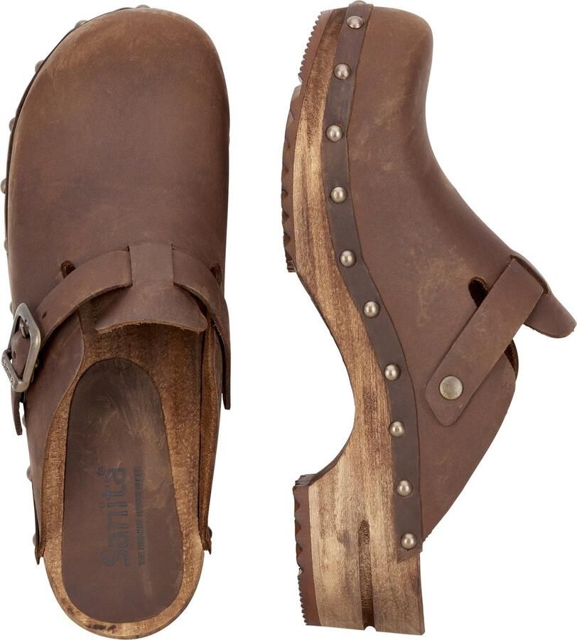 Sanita Damen Offener Clog Wood-Kristel Open Antique Brown - Foto 2