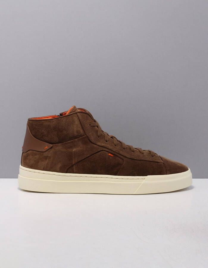 Santoni 21555 gloria sneakers heren bruin rau s50 brown suede 41(7+ )