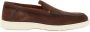 Santoni Suède Loafers met Rubberen Zool Brown Heren - Thumbnail 1