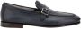 Santoni Leren loafers met contrasterende gesp en rubberen halve hak Blue Heren - Thumbnail 1