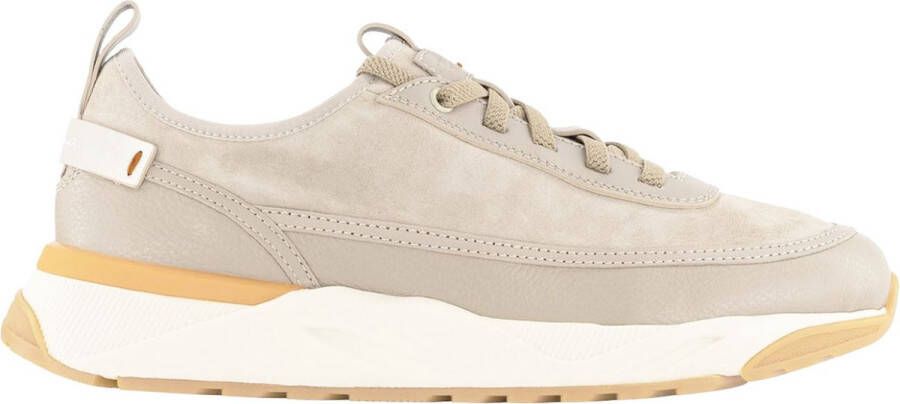 Santoni Sneaker Beige IT 10.5 Mannen Lente Zomer Collectie Leer
