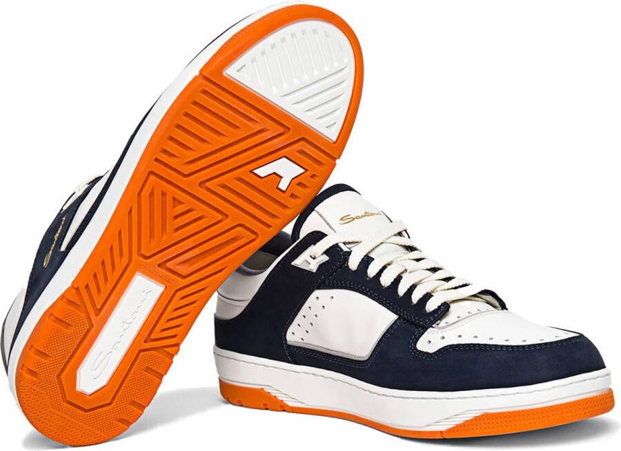 Santoni Sneaker Multicolor IT 8.5 Mannen Lente Zomer Collectie Leer