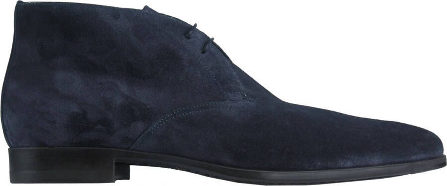 Santoni VeterSchoen Blauw IT 9.5 Mannen Never out of stock Collectie Suède