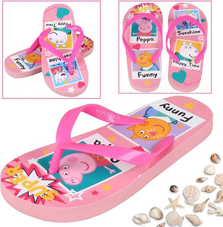 Sarcia.eu Peppa Pig Roze slippers flip-flops voor meisjes badslippers