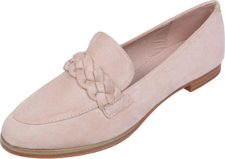 Sarcia.eu Beige mocassins met gevlochten riem eco-suède VICES - Foto 1