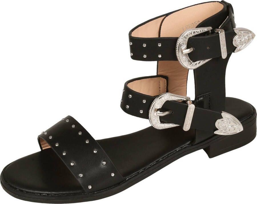 Sarcia.eu Dames gladiator sandalen met zilveren gespen VICES