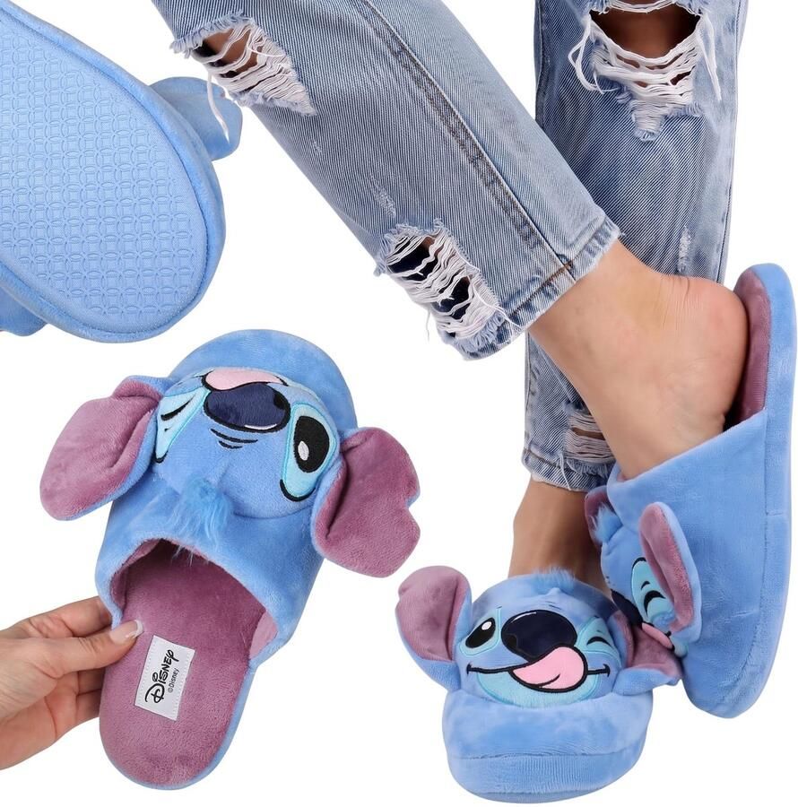 Sarcia.eu DISNEY Stitch ANTISLIP damespantoffels ZACHTE huisslippers blauwe HUISSLIPPERS 38-39