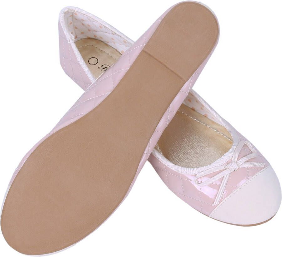 Produkt Roze-crème ballerina's met strik 41