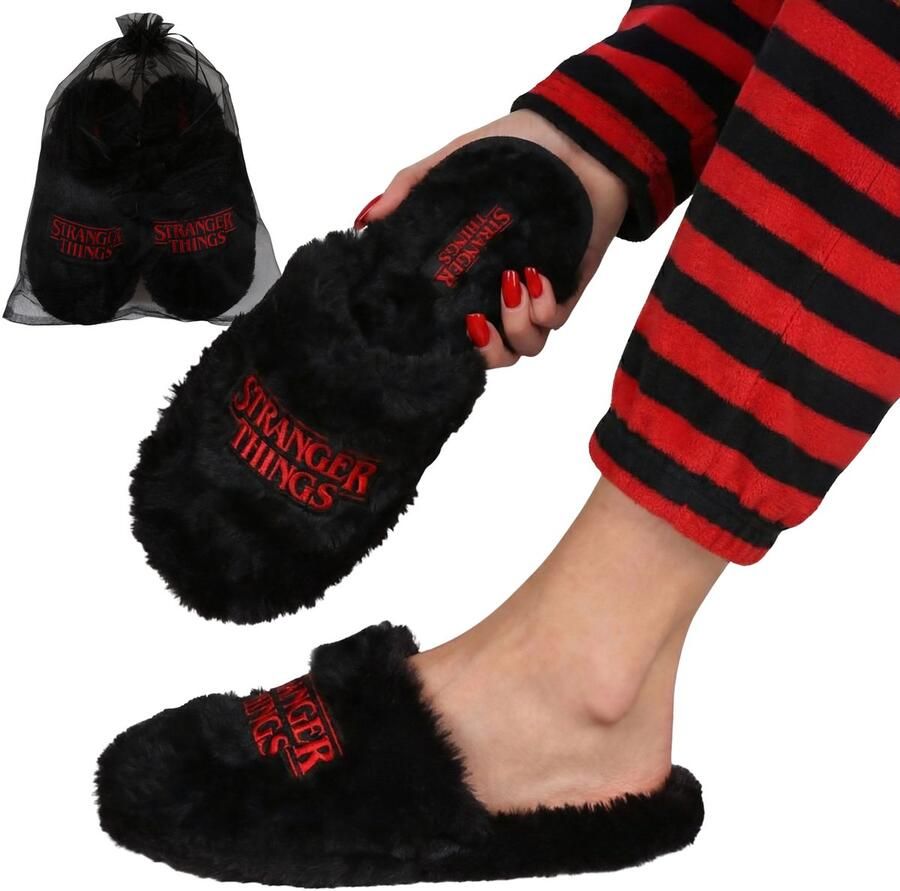 Sarcia.eu Stranger Things Antislip damesslippers warme zachte pantoffels voor thuis + cadeauzakje