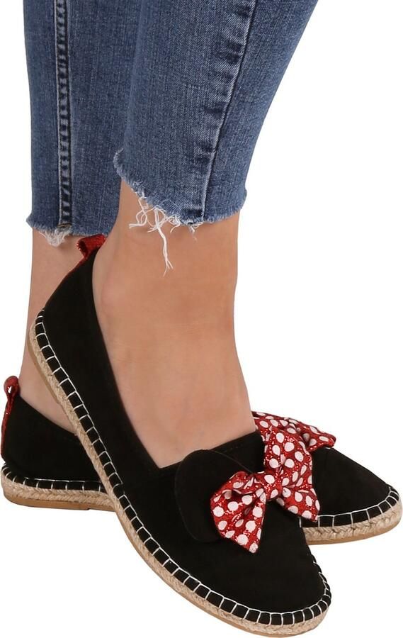 Sarcia.eu Zwarte espadrilles met een Minnie Mouse DISNEY strik
