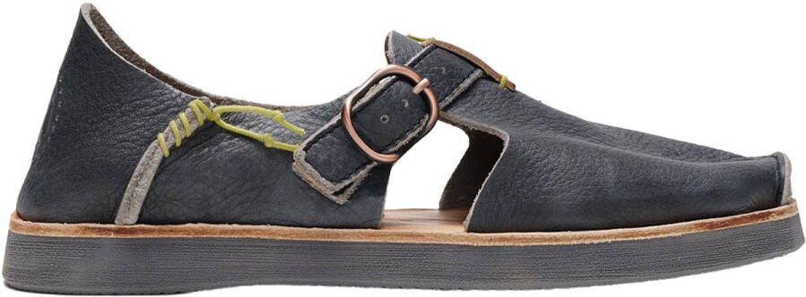 Satorisan Benirras Premium Plat Sandalen Unisex Plat Leer Sandalen Kleur Black