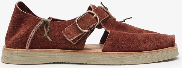 Satorisan Benirras Premium Plat Sandalen Unisex Plat Leer Sandalen Kleur Fox