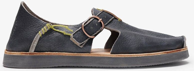 Satorisan Benirras Premium Plat Sandalen Unisex Plat Leer Sandalen Kleur Black