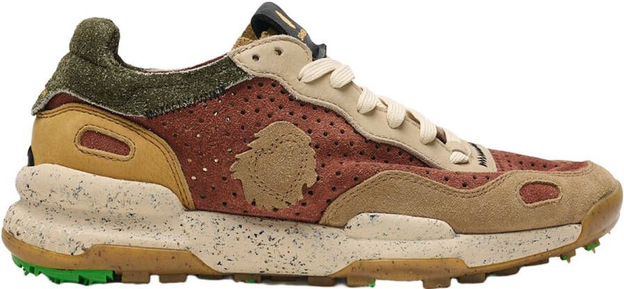Satorisan Chacrona Laser Premium Casual Sneakers Mannen Vintage Leer Sneakers Kleur Fox