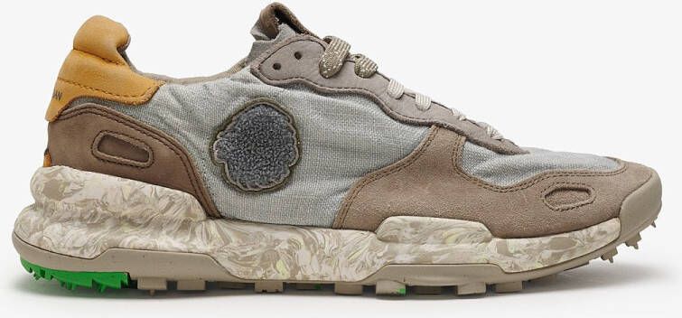 Satorisan Chacrona Linen Casual Sneakers Mannen Vintage Leer en linnen Sneakers Kleur Concrete Grey