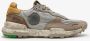 Satorisan Chacrona Linen Casual Sneakers Mannen Vintage Leer en linnen Sneakers Kleur Concrete Grey - Thumbnail 1