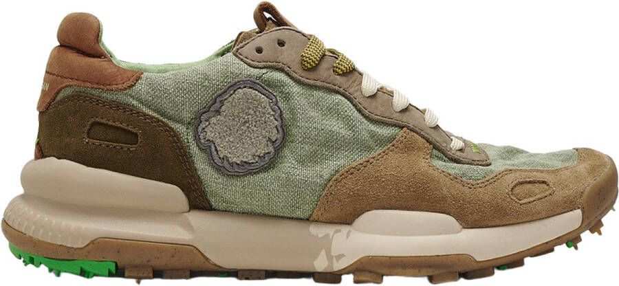 Satorisan Chacrona Linen Casual Sneakers Mannen Vintage Leer en linnen Sneakers Kleur Succulent