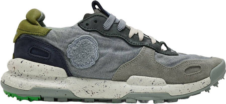 Satorisan Chacrona Linen Casual Sneakers Mannen Vintage Leer en linnen Sneakers Kleur Vergri Blue
