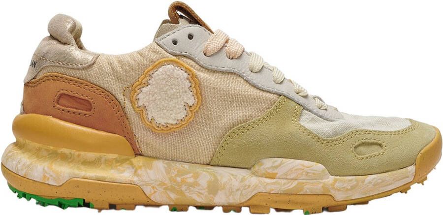 Satorisan Chacrona Linen Casual Sneakers Unisex Vintage Leer en linnen Sneakers Kleur Old Novel
