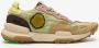 Satorisan Chacrona Linen Casual Sneakers Vrouwen Vintage Leer en linnen Sneakers Kleur Lichen Green - Thumbnail 1