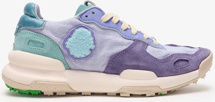 Satorisan Chacrona Linen Casual Sneakers Vrouwen Vintage Leer en linnen Sneakers Kleur Romance Blue