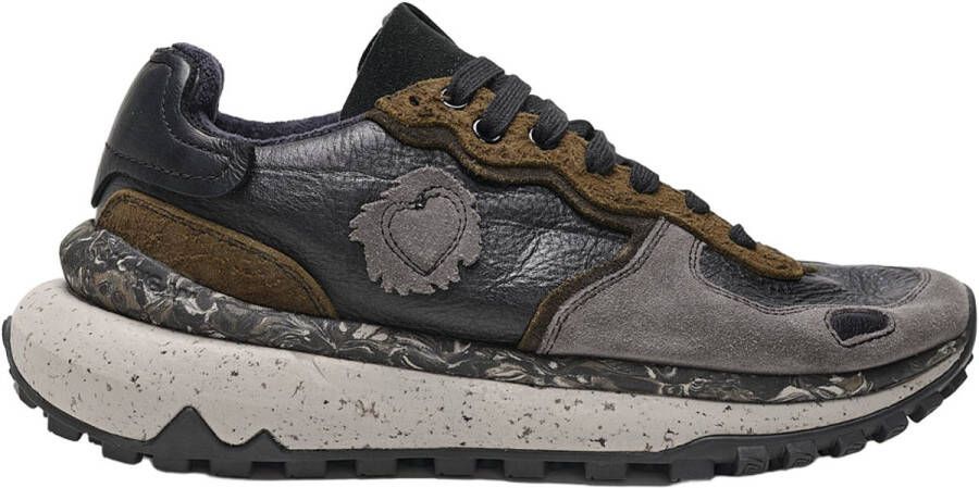 Satorisan Chacrona Metta Buckingham Casual Sneakers Mannen Vintage Leer Sneakers Kleur Black