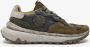 Satorisan Chacrona Metta Buckingham Casual Sneakers Mannen Vintage Leer Sneakers Kleur Dark Olive - Thumbnail 1