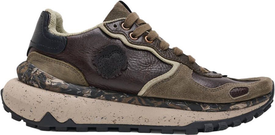 Satorisan Chacrona Metta Buckingham Casual Sneakers Mannen Vintage Leer Sneakers Kleur New England Snuff