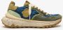 Satorisan Chacrona Metta Hemp Casual Sneakers Unisex Vintage Leer en textiel Sneakers Kleur Indigo - Thumbnail 1