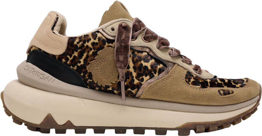 Satorisan Chacrona Metta Premium Casual Sneakers Vrouwen Vintage Leer Sneakers Kleur Baby Leopard
