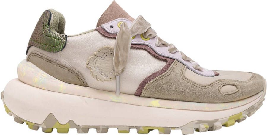 Satorisan Chacrona Metta Premium Casual Sneakers Vrouwen Vintage Leer Sneakers Kleur Fossil Beige