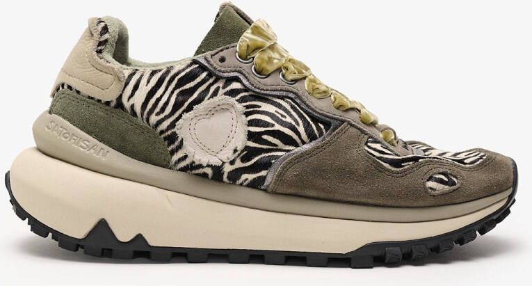 Satorisan Chacrona Metta Premium Casual Sneakers Vrouwen Vintage Leer Sneakers Kleur Zebra
