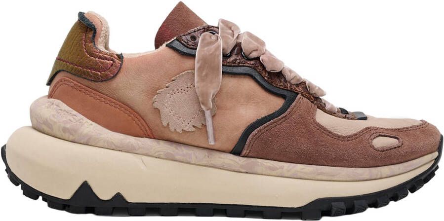 Satorisan Chacrona Metta Premium Casual Sneakers Vrouwen Vintage Leer Sneakers Kleur Nomad Beige