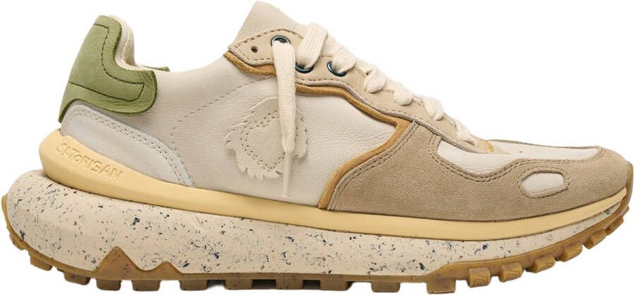Satorisan Chacrona Metta Premium Ul Casual Sneakers Mannen Vintage Leer Sneakers Kleur Chantilly Cream