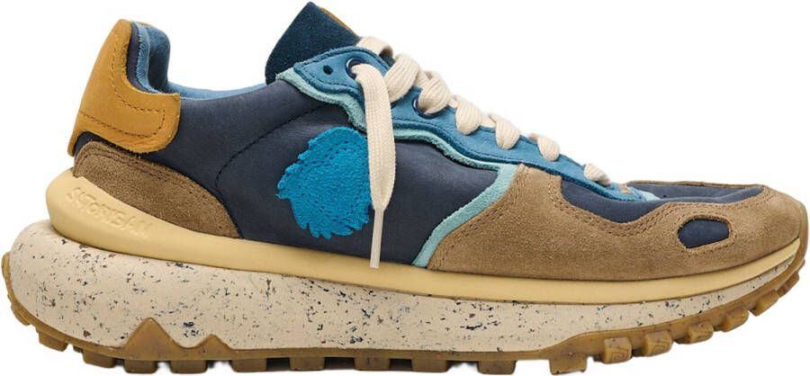 Satorisan Chacrona Metta Premium Ul Casual Sneakers Mannen Vintage Leer Sneakers Kleur Navy