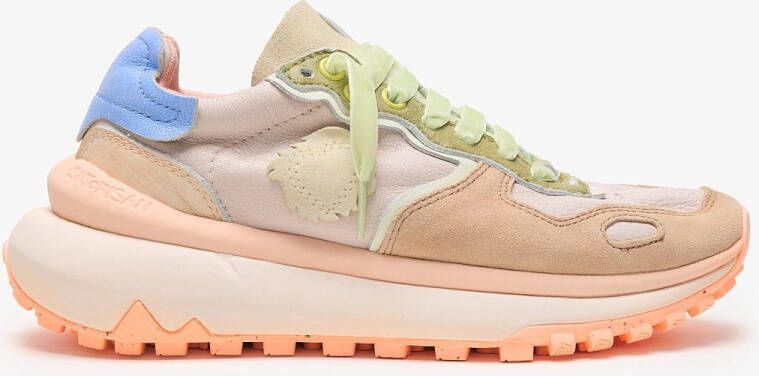 Satorisan Chacrona Metta Premium Ul Casual Sneakers Vrouwen Vintage Leer Sneakers Kleur Paper Mache