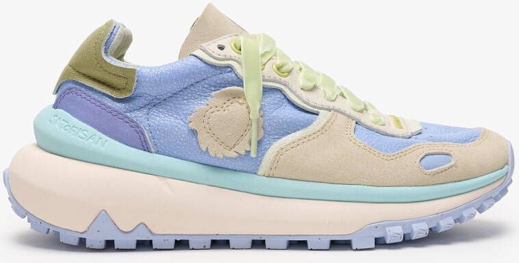 Satorisan Chacrona Metta Premium Ul Casual Sneakers Vrouwen Vintage Leer Sneakers Kleur Romance Blue