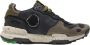 Satorisan Chacrona Premium Casual Sneakers Mannen Vintage Leer Sneakers Kleur Black Khaki - Thumbnail 1