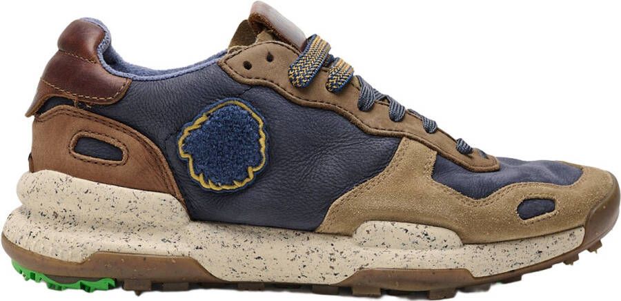 Satorisan Chacrona Premium Casual Sneakers Mannen Vintage Leer Sneakers Kleur Navy