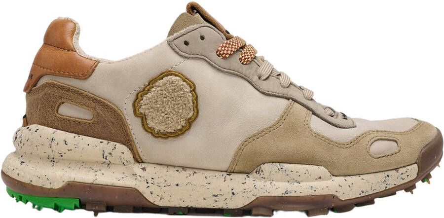 Satorisan Chacrona Premium Casual Sneakers Mannen Vintage Leer Sneakers Kleur Fossil Beige