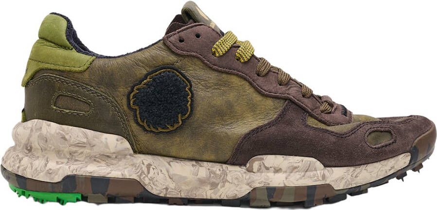 Satorisan Chacrona Premium Casual Sneakers Mannen Vintage Leer Sneakers Kleur Magnolia Bronze Black