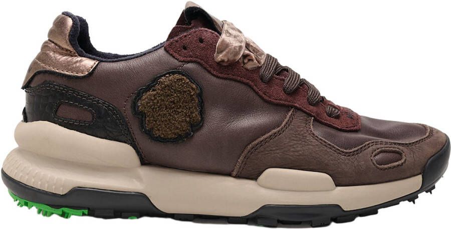 Satorisan Chacrona Premium Casual Sneakers Vrouwen Vintage Leer Sneakers Kleur Chocolate