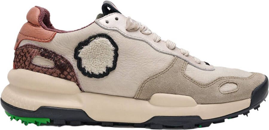 Satorisan Chacrona Premium Casual Sneakers Vrouwen Vintage Leer Sneakers Kleur Fossil Beige W