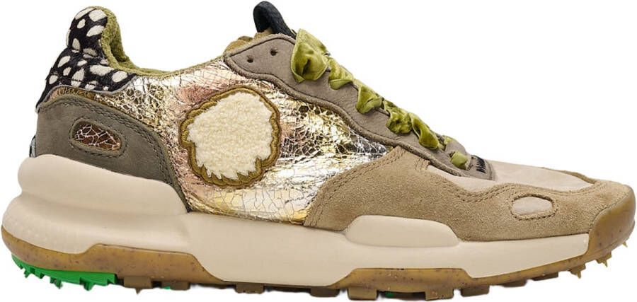 Satorisan Chacrona Premium Casual Sneakers Vrouwen Vintage Leer Sneakers Kleur String Sandy