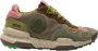 Satorisan Chacrona Suede Casual Sneakers Vrouwen Vintage Leer Sneakers Kleur Kilim Green - Thumbnail 1