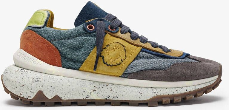 Satorisan Dharma Linen Casual Sneakers Unisex Vintage Leer en linnen Sneakers Kleur Jeans