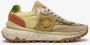 Satorisan Dharma Linen Casual Sneakers Unisex Vintage Leer en linnen Sneakers Kleur Psychadelic Khaki - Thumbnail 1